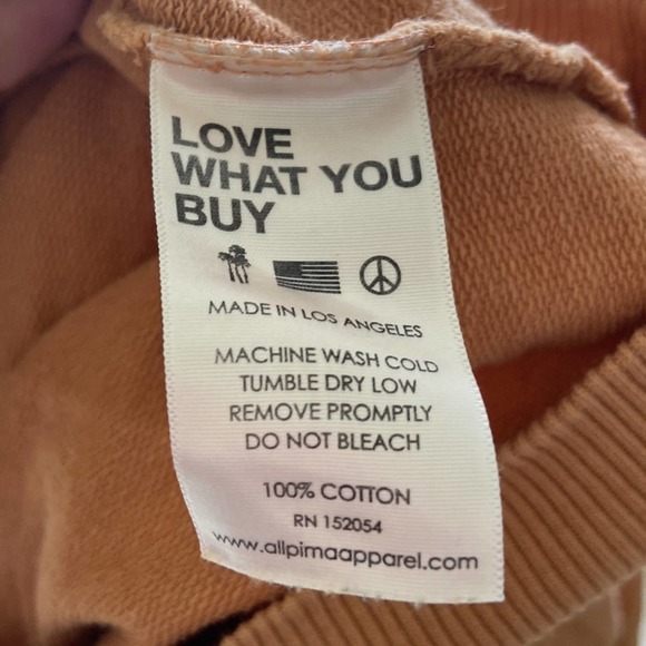 All Pima Apparel Her Waves Surfboard Crewneck Pullover Sweater Organic Cotton - Picture 6 of 7